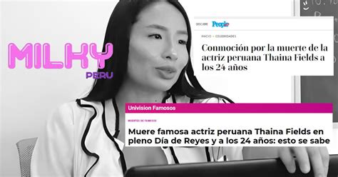 milky peru|Falleció Thaina Fields : murió reconocida actriz peruana porno de .